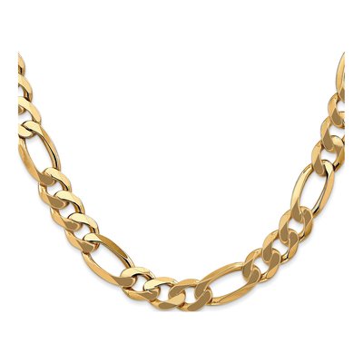 14K Yellow Gold 8.75mm Flat Figaro Chain – view 4