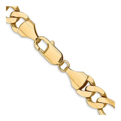 14K Yellow Gold 8.75mm Flat Figaro Chain – view 5