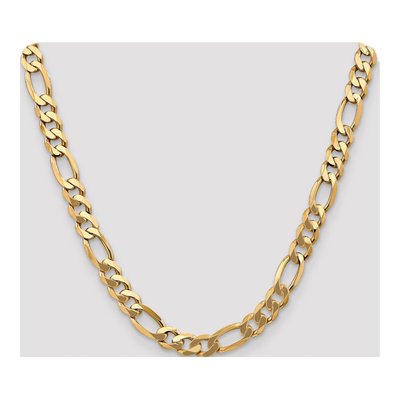 14K Yellow Gold 8.75mm Flat Figaro Chain – view 6