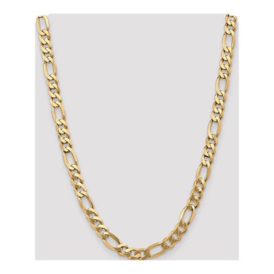 14K Yellow Gold 8.75mm Flat Figaro Chain – view 5
