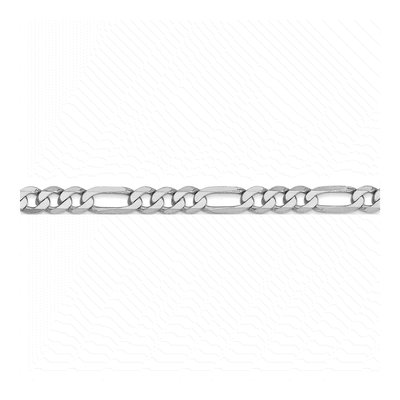 14K White Gold 5.5mm Flat Figaro Chain – view 4