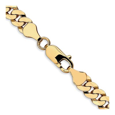 14K Yellow Gold 6.1mm Curb Chain Necklace | Leslie's – view 5