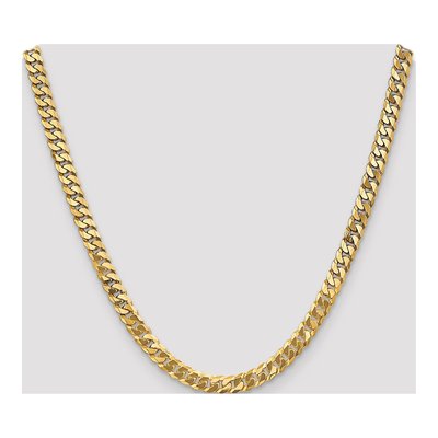 14K Yellow Gold 6.1mm Curb Chain Necklace | Leslie's – view 6