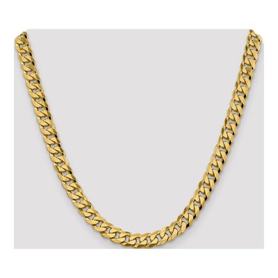 14K Yellow Gold 8.75mm Curb Chain Necklace | Leslie's – view 5