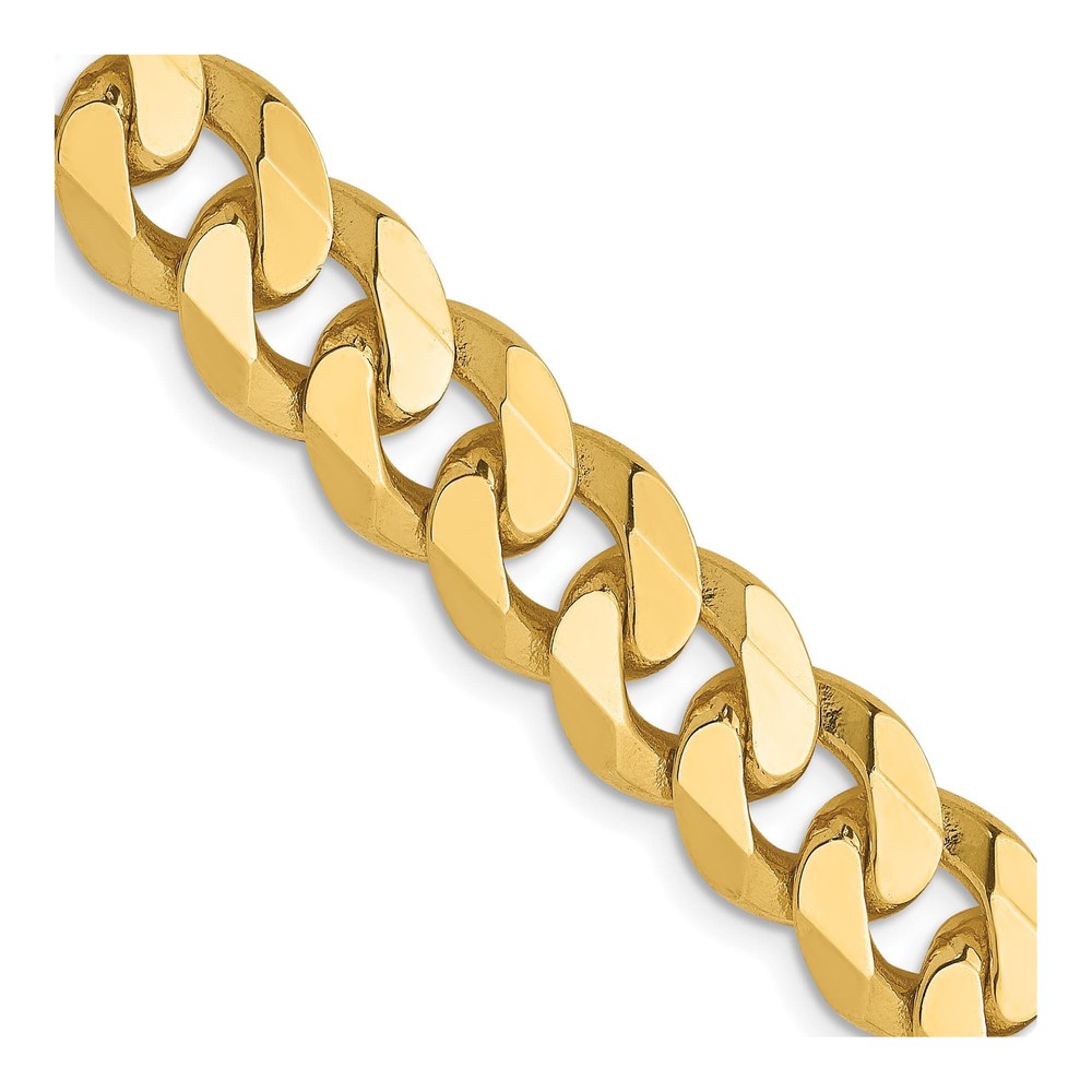 14K Yellow Gold 8.75mm Curb Chain Necklace