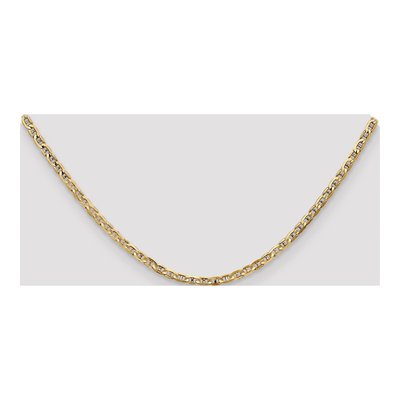 14K Yellow Gold 3mm Concave Anchor Chain – view 5