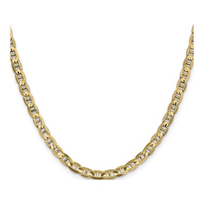 14K Yellow Gold 4.5mm Concave Anchor Chain – view 2