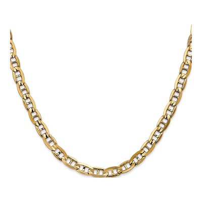 14K Yellow Gold 5.25mm Concave Anchor Chain – view 2