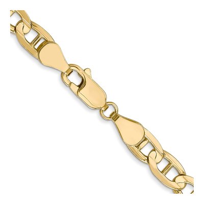 14K Yellow Gold 5.25mm Concave Anchor Chain – view 3