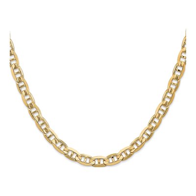 14K Yellow Gold 6.25mm Concave Anchor Chain – view 4