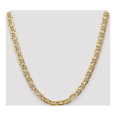 14K Yellow Gold 7mm Concave Anchor Chain – view 4