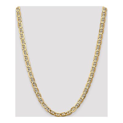 14K Yellow Gold 7mm Concave Anchor Chain – view 4