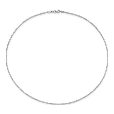 14K White Gold Neckwire Omega Necklace – view 3