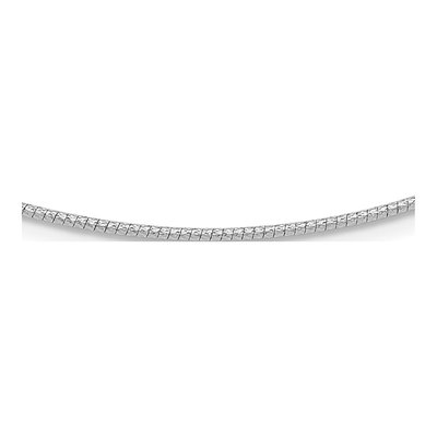 14K White Gold Neckwire Omega Necklace