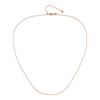 14K Rose Gold 0.55mm Baby Box Chain – view 5