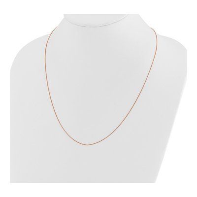 14K Rose Gold 0.55mm Baby Box Chain – view 6