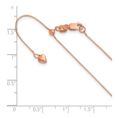 14K Rose Gold 0.55mm Baby Box Chain – view 7
