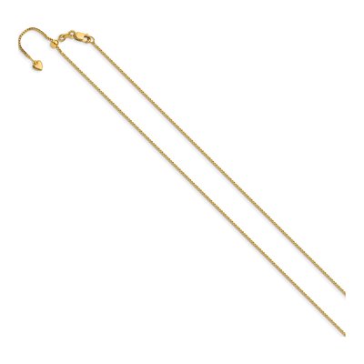 14K Yellow Gold 1mm Diamond-Cut Box Chain – view 3
