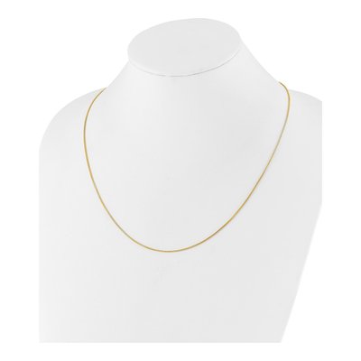 14K Yellow Gold 1mm Diamond-Cut Box Chain – view 6