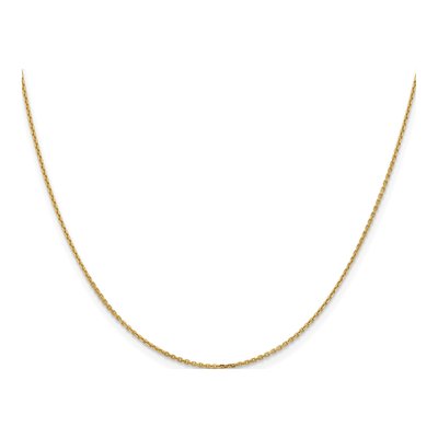 14K Yellow Gold 1.05mm Diamond-Cut Cable Chain – view 3