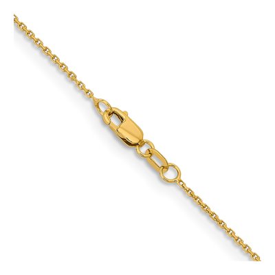 14K Yellow Gold 1.05mm Diamond-Cut Cable Chain – view 4