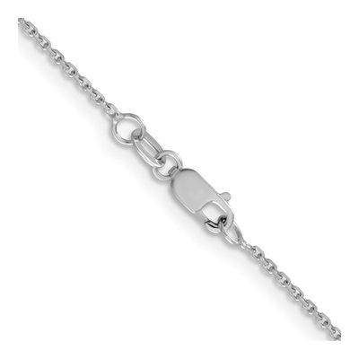 14K White Gold 1.05mm Diamond-Cut Cable Chain – view 5