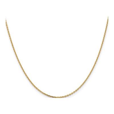 14K Yellow Gold 1.4mm Diamond-Cut Cable Chain – view 4