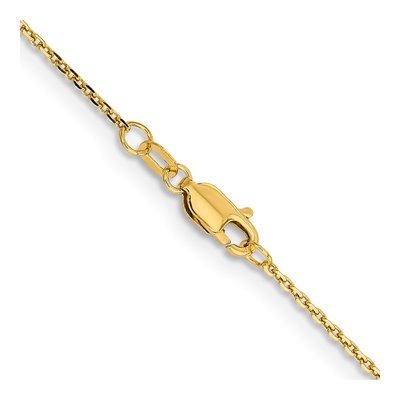 14K Yellow Gold 1.4mm Diamond-Cut Cable Chain – view 5