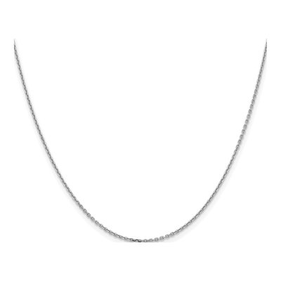 14K White Gold 1.4mm Diamond-Cut Cable Chain – view 4