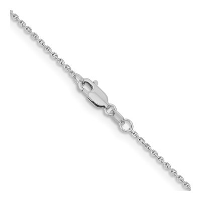 14K White Gold 1.4mm Diamond-Cut Cable Chain – view 4