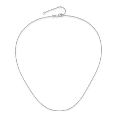 14K White Gold 1.1mm Round Cable Chain – view 5
