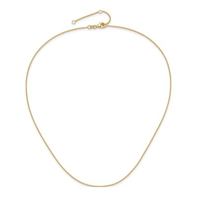 14K Yellow Gold 1.1mm Round Cable Chain – view 5