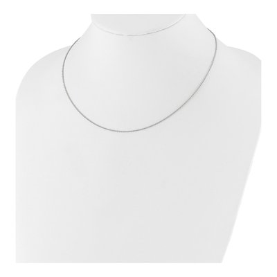 14K White Gold 1.4mm Round Cable Chain – view 4