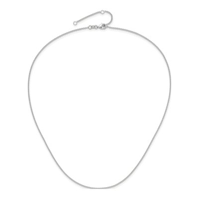14K White Gold 1.4mm Round Cable Chain – view 5