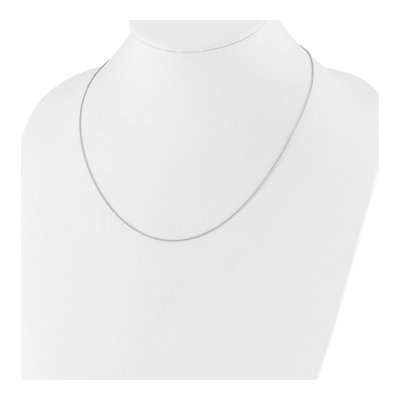 14K White Gold 1.4mm Round Cable Chain – view 6