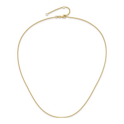 14K Yellow Gold 1.4mm Round Cable Chain – view 5