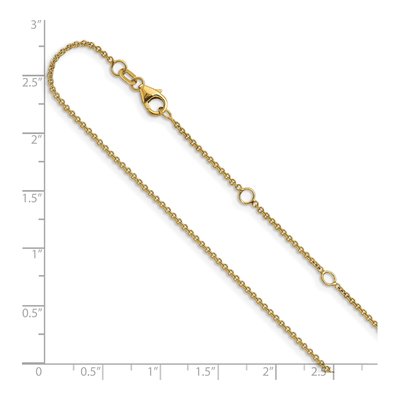 14K Yellow Gold 1.4mm Round Cable Chain – view 7