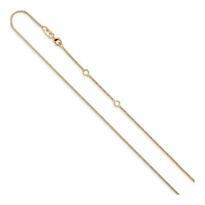 14K Yellow Gold 1mm Diamond-Cut Open Franco Chain – view 3