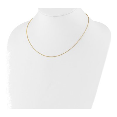 14K Yellow Gold 1mm Diamond-Cut Open Franco Chain – view 4