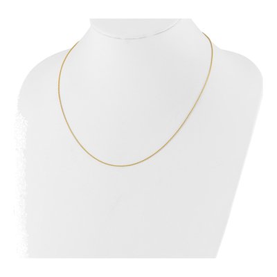 14K Yellow Gold 1mm Diamond-Cut Open Franco Chain – view 6