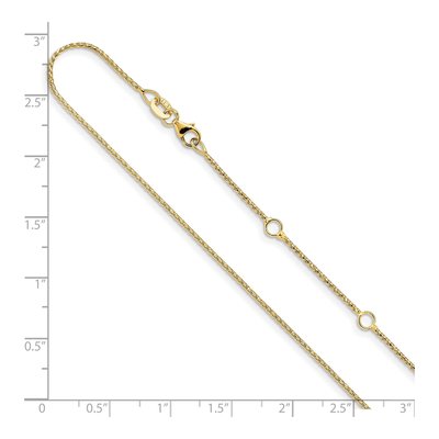 14K Yellow Gold 1mm Diamond-Cut Open Franco Chain – view 7