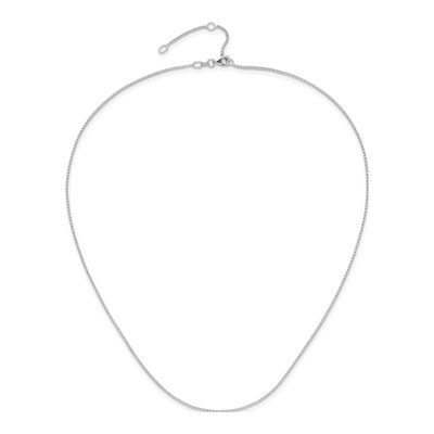 14K White Gold 1mm Diamond-Cut Open Franco Chain – view 5