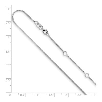 14K White Gold 1mm Diamond-Cut Open Franco Chain – view 7