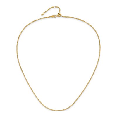 14K Yellow Gold 1.4mm Diamond-Cut Open Franco Chain – view 5