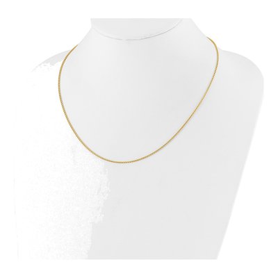 14K Yellow Gold 1.4mm Diamond-Cut Open Franco Chain – view 6