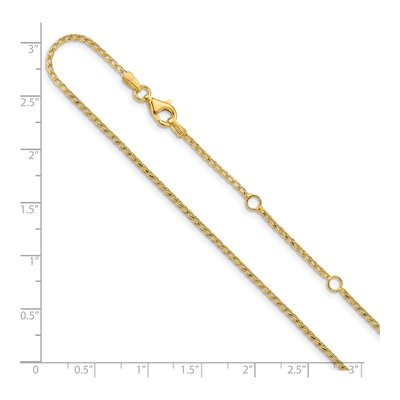 14K Yellow Gold 1.4mm Diamond-Cut Open Franco Chain – view 7