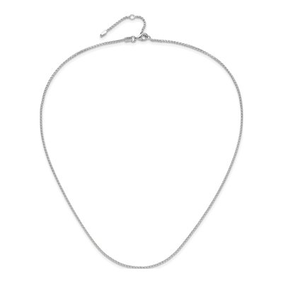 14K White Gold 1.4mm Diamond-Cut Open Franco Chain – view 5