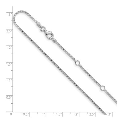 14K White Gold 1.4mm Diamond-Cut Open Franco Chain – view 7