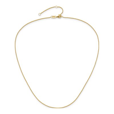 14K Yellow Gold 0.8mm Baby Wheat Chain – view 5