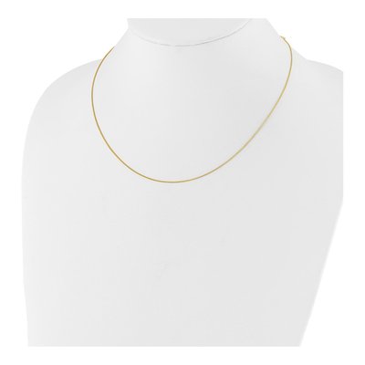 14K Yellow Gold 0.8mm Baby Wheat Chain – view 6